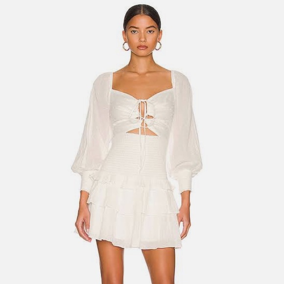 Cinched waist bust cutout mini dress- marietta by ASTR the label from Revolve - Picture 2 of 7